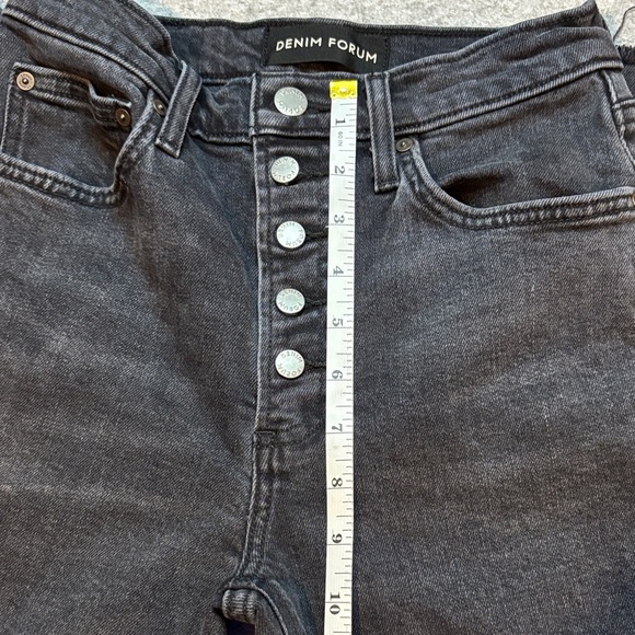 Denim Forum Yoko High Rise Slim Jeans Washed Black Size 26 👖🖤 - Picture 11 of 12